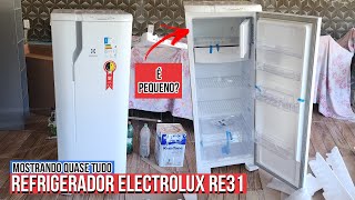 MOSTRANDO QUASE TUDO NO UNBOXING  REFRIGERADOR Electrolux 1 Porta RE31 240 Litros [upl. by Wallford720]