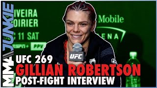 Gillian Robertson not holding a grudge against Priscila Cachoeira for eye gouge during UFC 269 [upl. by Seidule]