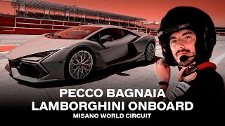 Pecco Bagnaia  Lamborghini Revuelto Onboard at Misano World Circuit [upl. by Berty]