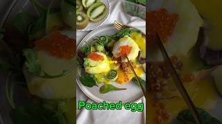 Poached egg cooking Easy to make  perfect meal… [upl. by Nosirrah]