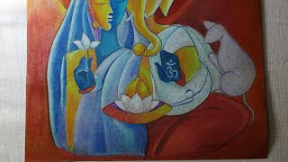 Abstract drawing of Lakshmi ji Ganesh ji âœ¨ðŸ˜Œtutorial Lakshmi Ganesh ji ðŸ™ [upl. by Llerot]