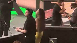 Samantha Irvin sings DX theme at WWE Raw Atlanta 71723 [upl. by Kissie]