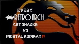 Every Retroarch crt shader on Mortal Kombat II in 4K [upl. by Arek]