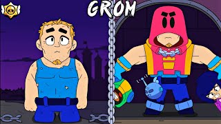 BRAWL STARS ANIMATION  GROM ORIGIN [upl. by Anavrin795]