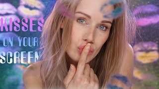 ASMR  CLOSEUP KISSES on your screen PERSONAL ATTENTION  Mouth Sounds [upl. by Oniluap]