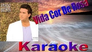 Amado Batista  Vida Cor De Rosa   KARAOKE [upl. by Xilef435]