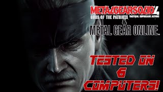 Metal Gear Solid 4 On Rpcs3  6 Computers Benchmarked [upl. by Htir]