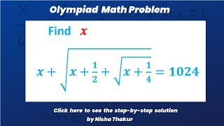 Math Olympiad  Algebra Problem  36 [upl. by Secundas234]