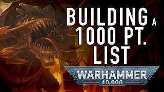 10th Edition Tyranids 1000 Point List for Warhammer 40K warhammer40000 [upl. by Nalahs]