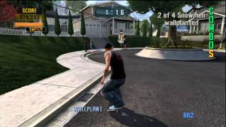 Tony Hawks Project 8  Suburbia Classic Goal Sick Run [upl. by Aizatsana]