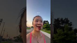 lets run a half marathon 🏃🏻‍♀️🧂🍉marathon marathontraining longrun running halfmarathon [upl. by Winchell]