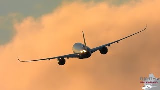 Sunset Landings  Plane Spotting  Boston Logan Airport  Sept 8 2024 part 11 [upl. by Pan71]