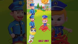 3 police cartoon 😄full funny 😆😆cartoon police funny shorts gilubox [upl. by Sterner]