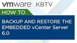 KB 2091961 How to backup and restore the embedded vCenter Server 60 vPostgres database [upl. by Lomasi]