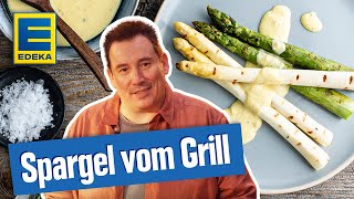 Spargel vom Grill  Mit veganer Sauce Hollandaise [upl. by Erialc]