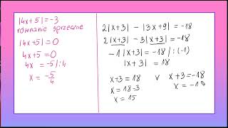 WARTOŚĆ BEZWZGLĘDNA od podstaw powtórka do matury równania 3 [upl. by Patterman]