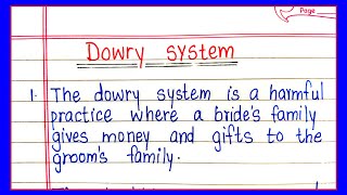 Dowry System Essay in English  Essay on Dowry System  10 Lines on Dowry System Essay Writing [upl. by Trout548]