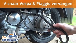 Vsnaar vervangen Vespa en Piaggio Zip scooter  Montagevideo  De Scooter Shop [upl. by Eirehc]