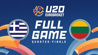 QuarterFinals  Greece v Lithuania  Full Basketball Game  FIBA U20 EuroBasket 2024 [upl. by Georgi285]