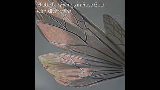 Ellette fairy wings in Rose Gold with silver veins [upl. by Doner788]