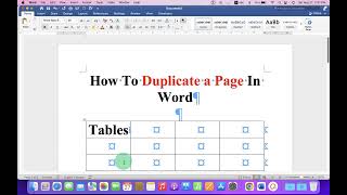 How to Duplicate a Page in Word  Microsoft [upl. by Obelia]