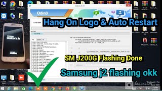 Flash Samsung J2 SMJ200G with Odin3 tool  Hang On Logo Problem Fix [upl. by Nyram826]