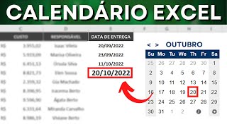 Mini Calendário no Excel Como usar  Ferramentas e Funcionalidades Importantes do Excel [upl. by Norit]