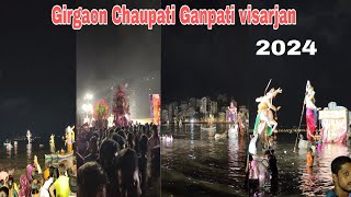 Girgaon Chaupati Ganpati visarjan mumbai ganpativisarjan girgaonchowpatty [upl. by Hctub69]