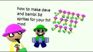 how to make dave and bambi sprites for your fnf mod [upl. by Hadik]