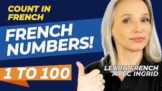 French numbers 1100  Learn to count in French French language episode [upl. by Arammat]