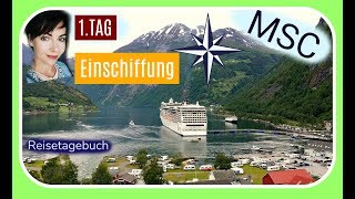 MSC KREUZFAHRT NORWEGISCHE FJORDE  TAG 1  DOKU  Schiff  Urlaub [upl. by Ahsaeyt]