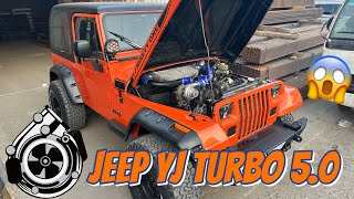 رانجلر تيربو 😱 الصوت خيال 🔥 jeep yj turbo 40 [upl. by Aihsenat]