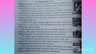 Essay in English on Terrorism  Paragraph on Terrorism in English [upl. by Atiekram]