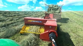 Baling Hay On A Dairy Farm l 1st Crop Small Square Bales l 2024 Hay Season [upl. by Adlee553]