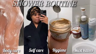 MY EVERYTHING SHOWER ROUTINE  feminine hygiene body care skincare  more [upl. by Knepper]