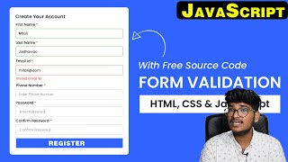 form validation using html CSS and JavaScript  validation  form validation  Deepak sir [upl. by Teage949]