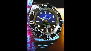 Rolex Deepsea Dblue 116660 James Cameron on 65quot wrist [upl. by Lime944]