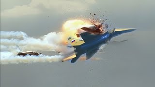 THE WORLD IS SHOCKED FIRST AIR COMBAT US F16 AND RUSSIAN SU57 Look What Happened [upl. by Annayehc]