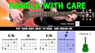 HANDLE WITH CARE  Traveling Wilburys  Guitar play along on acoustic guitar with chords amp lyrics [upl. by Mela880]