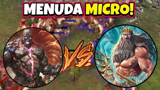 CRONOS vs POSEIDON  1v1 gameplay Age of Mythology Retold en Metalopolis [upl. by Elinnet]