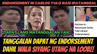 PETISYON PARA TANGGALAN NG BRAND ENDORSEMENT SI CARLOS YULO SINUSULONG NG ORGANISASYON [upl. by Euqinomad]