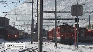 2001 SDw Bahnhof Andermatt FO high noon  Shunting the Glacier Restaurant and more [upl. by Llenral]