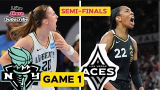 NEW YORK LIBERTY VS LAS VEGAS ACES GAME 1 LIVE SCORE  WNBA SEMIFINALS 2024 [upl. by Truda931]