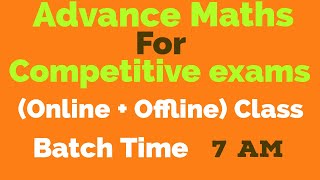 Advance Maths for Competitive exams  Day 2 [upl. by Ennoid418]