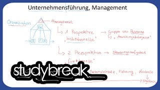 Management Organisation Aufgaben  Unternehmensführung [upl. by Naujled374]