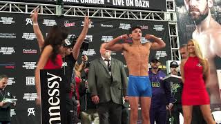 THE RYAN GARCIA WEIGHT IN SHOVE THAT STARTED IT ALL WITH JANIRA [upl. by Faustena]