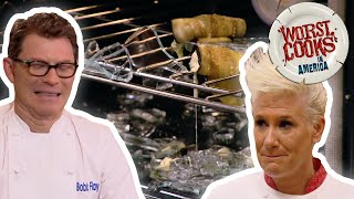 MostShocking Cooking Techniques  Worst Cooks in America  Food Network [upl. by Kama]