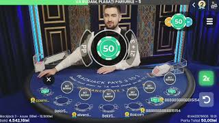 Blackjack Online Casino Daily Blackjack 45 [upl. by Garlinda]