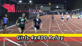 2022 TF  Arcadia Invite  4x400 Relay Girls Invite [upl. by Adnoel]