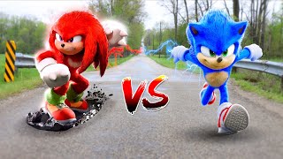 SONIC RACED KNUCKLES IN REAL LIFE Who Won [upl. by Notsrik]